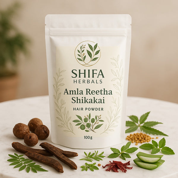 SHIFA Herbals Amla Reetha Shikakai Powder | Organic Hair Care | Prevents Naturally Hair Fall & Dandruff | 100% Natural